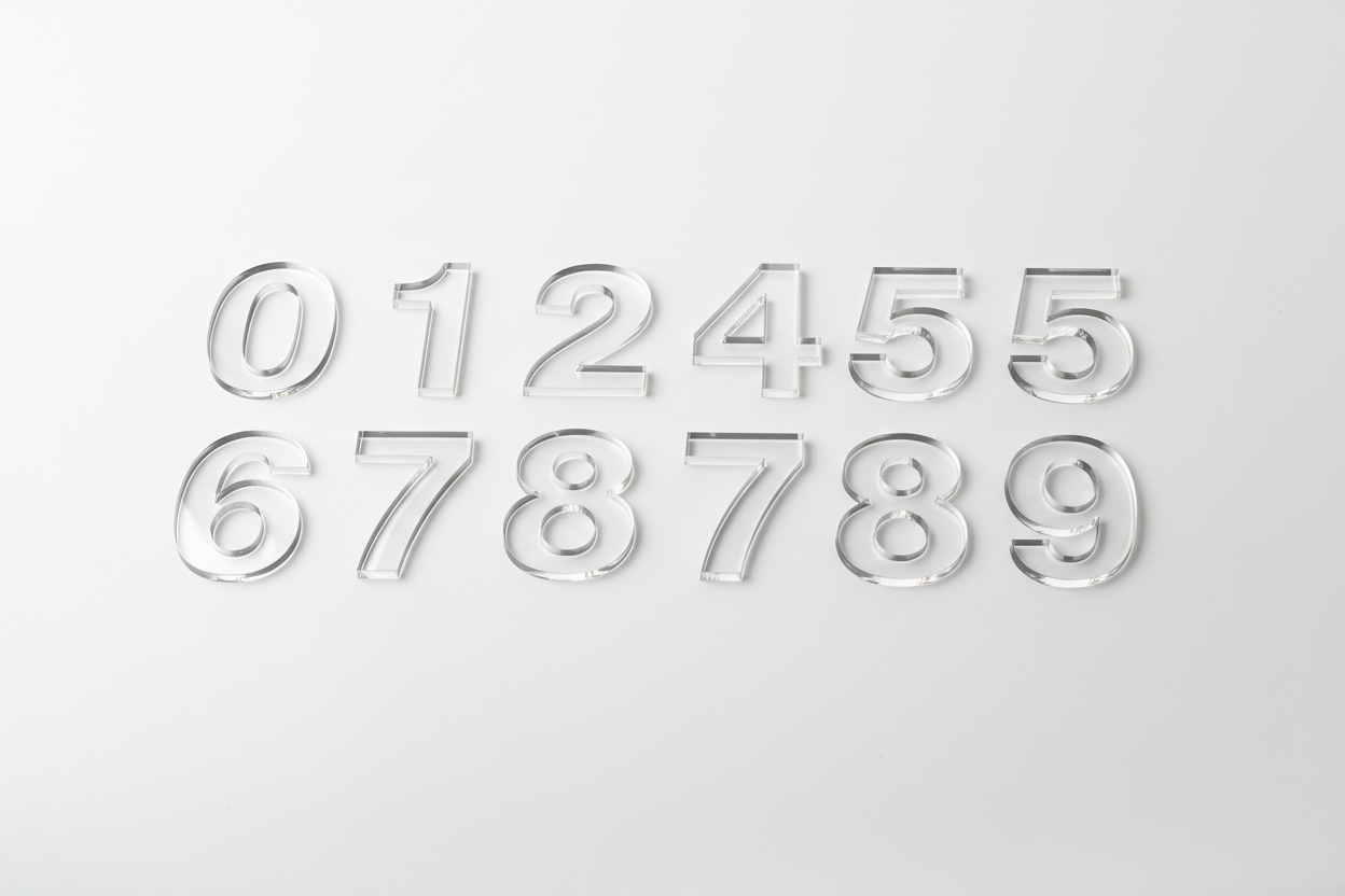 Flat Acrylic Numbers